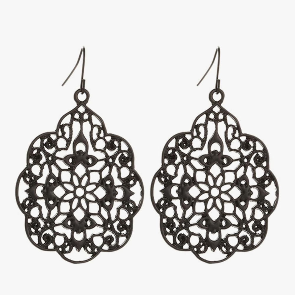 Elegant Black Boho Earrings